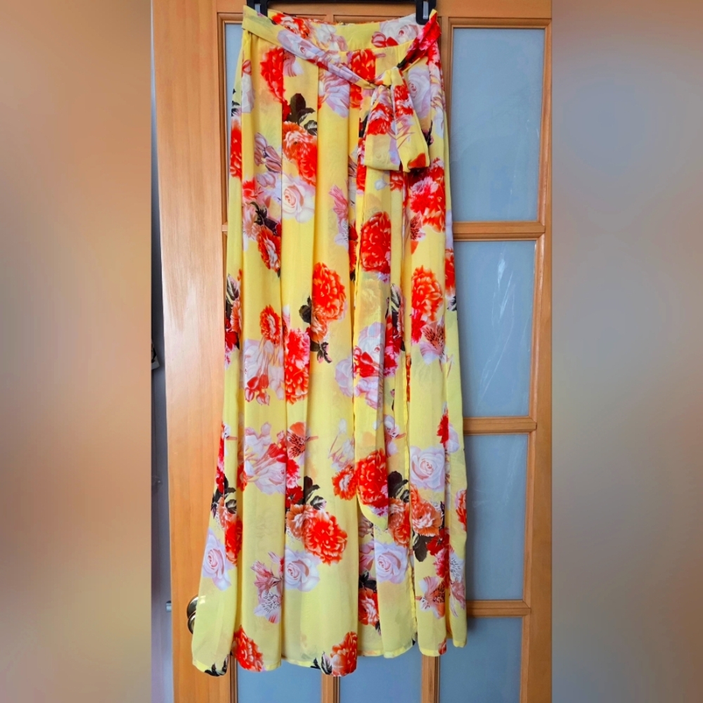So Feminine Flirty Summary Long Flare Skirt
